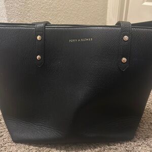 Poppy & Peonies Black Tote Bag